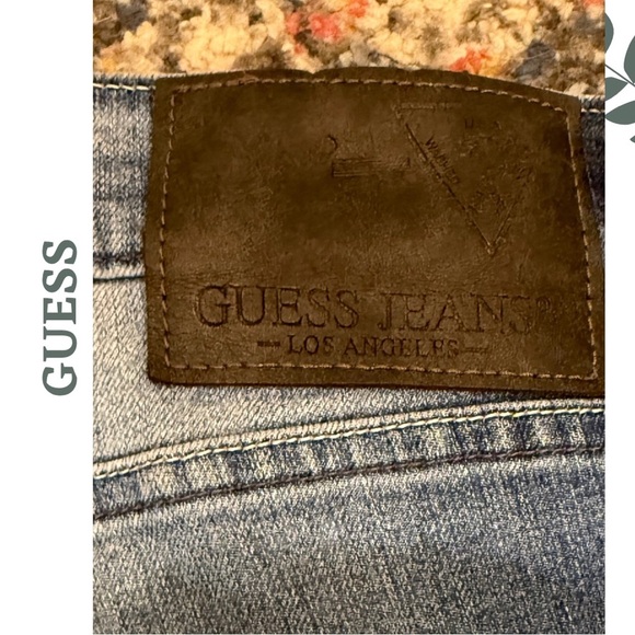Guess Jeans Men’s Vermont Slim Fit | Size 38 x 30 Blue Denim Light Wash - Picture 6 of 7